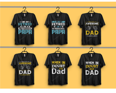 Father Day T-shirt Bundle Designs. illustration