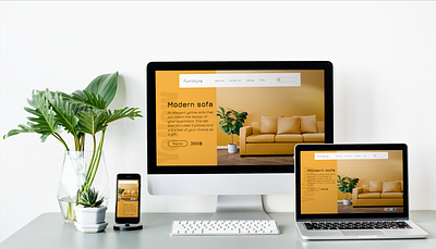 Furniture design website branding design furniture mockup site sofa ui web webdesign website