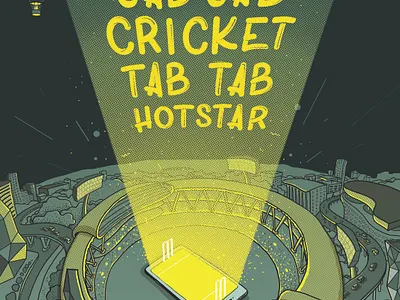 Hotstar - Print ad branding digitalart illustration typography vector