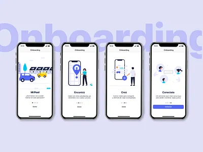 Onboarding - Mi Pool Mobile App app app design clean graphic design illustration interface ios ios app minimal minimalism mobile onboarding ui ux ui