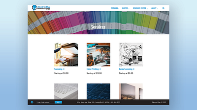 ElectricBlue Redesign Services Page branding design graphic design ui ux web web design website