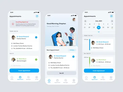 Patient App - Create appointments and more dailyui design ui design uidesign