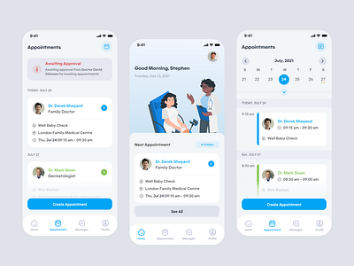 Patient App - Create appointments and more dailyui design ui design uidesign