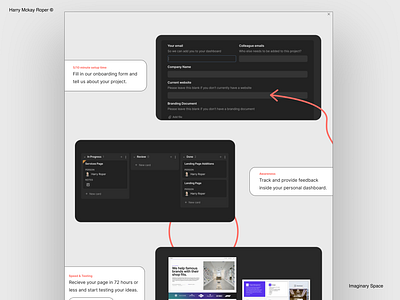 Website Design as a Subscription brutalism design landing page ui website design