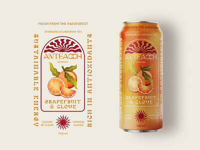 Sparkling Tea beer beer can brand identity branding can design graphic design illustration kombucha logo pop soda can sparkling tea tea vector