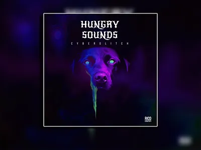 HUNGRY SOUNDS ALBUM COVER ARTWORK TEMPLATE album cover album cover for sale artwork cover branding cyberpunk design future illustration itunes mixtape modern music cove podcast soundcloud spotify cover