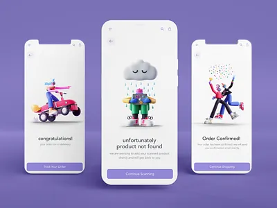 Interactive UI screens app design illustration interactive interactivedesign ui ux