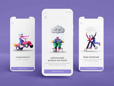 Interactive UI screens app design illustration interactive interactivedesign ui ux