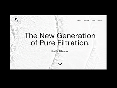 S Brand Website Header animation brand identity filter header water waves web design