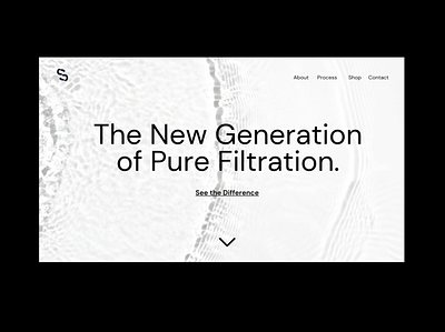 S Brand Website Header animation brand identity filter header water waves web design