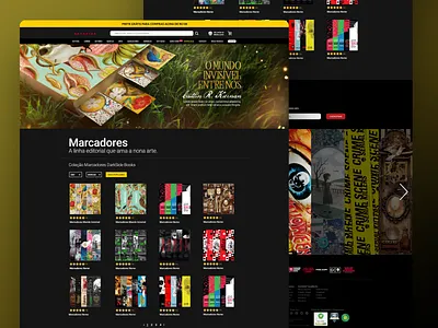 Bookmarks Landing Page Ecommerce book book store bookmarks books dark dark concept desktop ecommerce graphic design store ui vtex