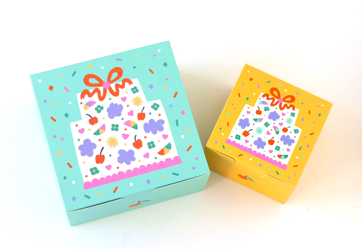 Cake Box - Blue Rose Pattern Brownie Box for 6 Manufacturer from Delhi