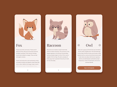 Animalpedia Mobile App UI Design android animal animalpedia cute design education app illustration ios mobile app ui ui design ui designer user interface user interface design ux ux design