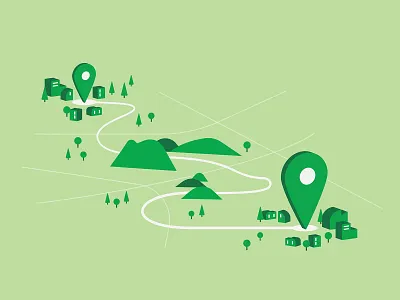 Moving Cities houses illustration location moving moving company travel vector vector art