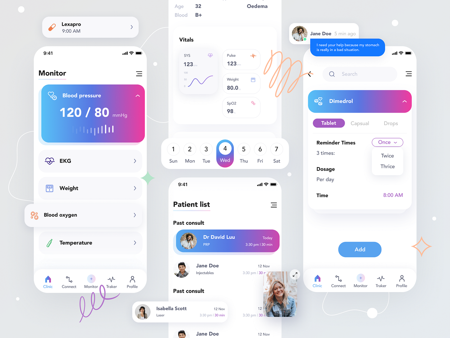 Absocardio Health App by Paul Horbachev for Afterglow on Dribbble