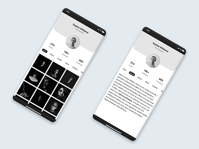 Day 5 - Profile page design appdesign dailyui design designer minimal monochrome profile page ui ux webde websitedesign webui