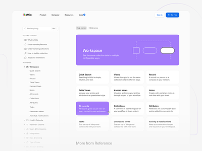Attio – Help Center branding crm design graphic design header help center illustration sidebar ui ux website