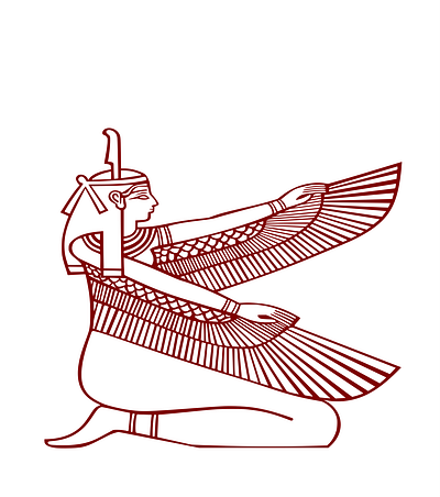 Maat or Ma'at Egyptian Goddess design graphic design illustration vector