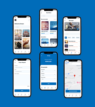 Church app app design ui ux