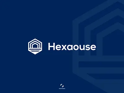 Hexaouse brand design brand development brand identity branding branding design graphobian hexagon logo house decoration house logo house renovation logo logo design modern logo modern minimalist logo property investment real estate