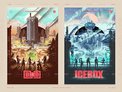 VALORANT POSTER SERIES – [ SET 01 // 03 ] astra bind branding brimmstone fanart icebox illustration logo map map poster poster raze sage series skye sova system ui valorant yoru