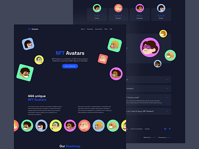 NFT Landing page template dark web landing page nft nft collection nft landing page nft website