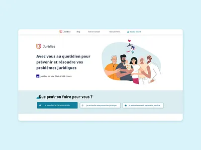 Juridica assurance bleu blue branding design graphic design juridica refonte ui ui design ux website