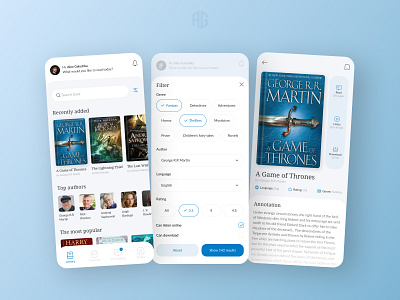 Mobile app "Library on the Phone" app design ui ui design ux ux design