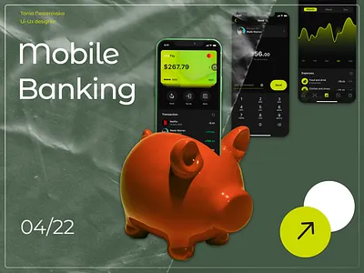 Banking App - UI/UX design app application bank banking banking app card concept design mobile mobile app mobile banking modern payment product statistic ui ui design uiux ux web design