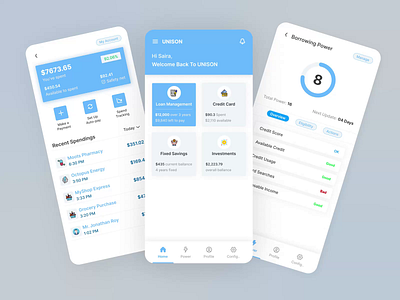 Unison - Fintech Mobile App Design androind app redesign banking clean finacial finance fintech app fintech app prototype fintech app redesign fintech mobile add design fintech mobile app fitech ios minimal ui mobile app animation mobile app redesign prototype redesign transaction