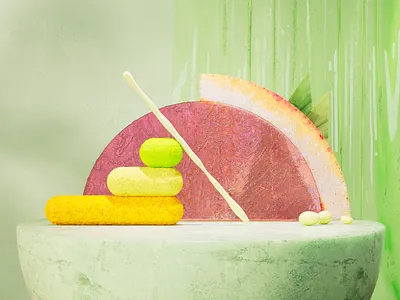 Simplification. Citrus 3d 3dart aftereffects c4d cinema4d citrus design fruit geometry green illustration motion graphics redshift