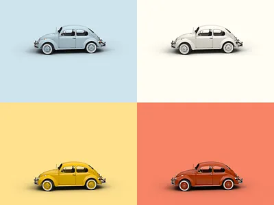 Bugs! 3d blender car illustration vw
