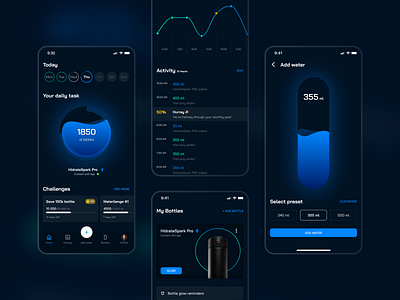 HidrateSpark | UX/UI Design app design graphic design ui ux