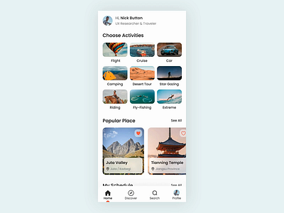 Travel App UI app booking buy camping design enjoy illustration travel ui ux