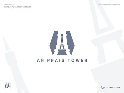 AR Prais Tower Logo Design / A letter Logo a a letter mark brand guidelines branding cleaver creative creative designer creative logo design dribbble flat graphic design grkhan0905 ifel tower logo logo minimal paris portfolio professional vector
