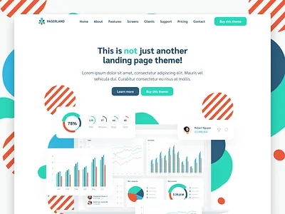 Pagerland - landing page template for web app app design illustration landing page ui ui design ux ux design web design