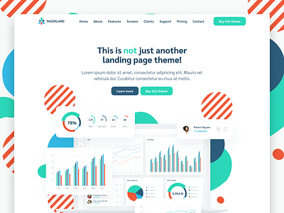 Pagerland - landing page template for web app app design illustration landing page ui ui design ux ux design web design