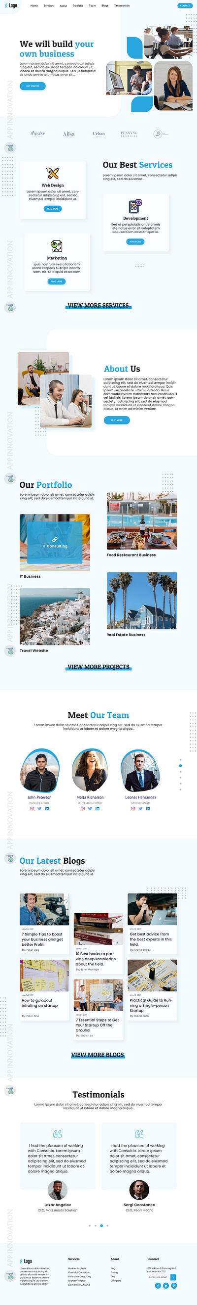 Corporate/Business Website Landing Page business website corporate website drupal website graphic design ui wordpress theme wordpress website