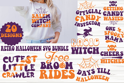 Retro Halloween SVG Bundle stay spooky svg