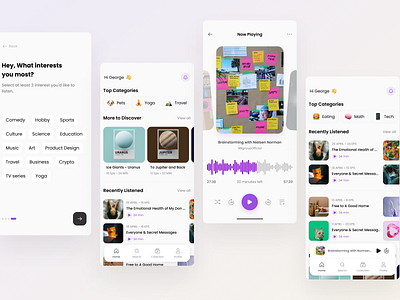 Podcast App Design app design design ui ux