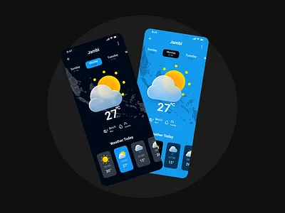 Weather App app design ui ux