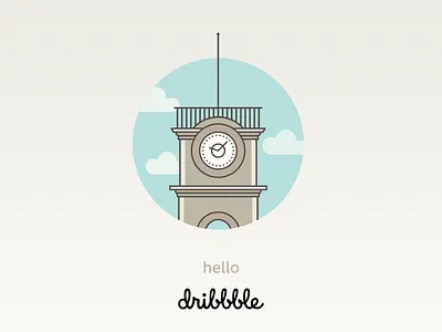 Hello dribbble coimbra illustration vector
