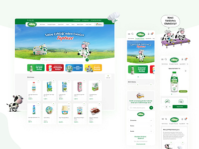 Sütaş E-Commerce Responsive Design add to cart design designinspirations ecommerce figma healthy milk mobile mobiledesign product productdesigner shop ui uiux userinterfacedesign website websitedesigners