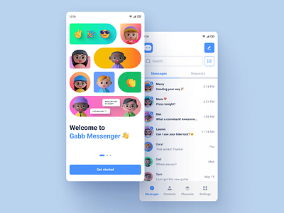 Gabb Messenger for Kids android animation app branding chat design interface ios kids messages messenger saas squadformers ui ui design ux