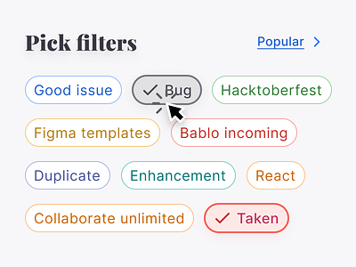 Chips UI design for React & Figma app chips code css dashboard design figma filter filters html material react templates ui ui kit web