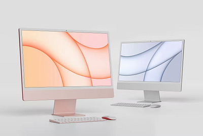 Free iMac Mockup abstract clean device display imac imac design imac mockup laptop mac macbook mockup presentation realistic screen showcase simple theme ui ux web