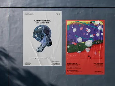 Abstract PSD Poster Mockups on the Wall abstract advertisement aesthetic branding business design digital art editable graphic graphic design illustration minimal paper paper mokcup photoshop psd startionery template texture vector