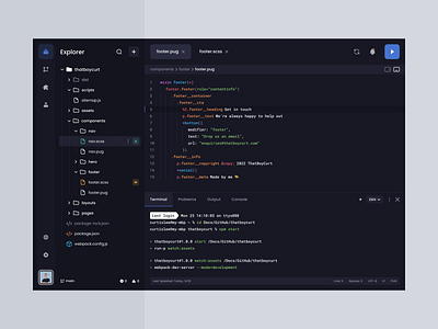 Code Editor appdesign code codeeditor dashboard productdesign texteditor uidesign uxdesign webdesign webdevelopment