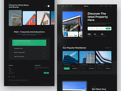 Real Estate Landing Page Design design figma design homepage landing page real estate uihut web template webdesign website website design