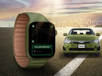 Connect Your Taxi Business With Smartwatch app development lyft mobile app design smart wearable smartwatch taxi app taxi business uber ui uiux watch watch faces watches wearable device